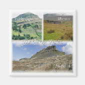 ENG069 THE THREE PEAKS, Yorkshire,冷蔵庫 マグネット (正面)