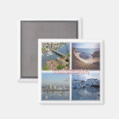 ENG075 SOUTHAMPTON，イングランド，ヨーロッパ，冷蔵庫 マグネット (正面/裏面)