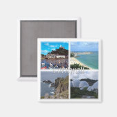 ENG076 CORNWALL、Land's end St. Ive、冷蔵庫 マグネット (正面/裏面)