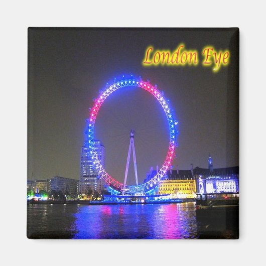 ENG081 LONDON EYE，イギリス，ヨーロッパ，冷蔵庫 マグネット (正面)