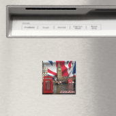 ENG082ビッグベン、ダブルデッカーバス、冷蔵庫 マグネット (インサイチュ (食洗機))