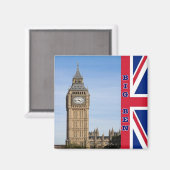 ENG095 LONDON BIG BEN，イングランド，冷蔵庫 マグネット (正面/裏面)