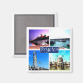 ENG098 BRIGHTON，イギリス，ヨーロッパ，冷蔵庫 マグネット (正面/裏面)