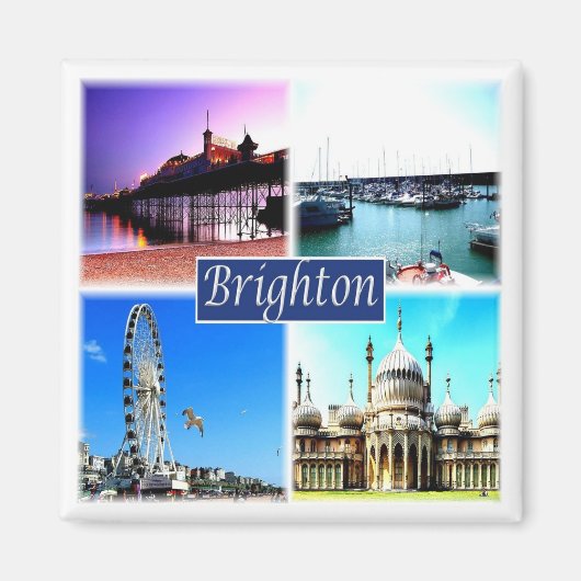 ENG098 BRIGHTON，イギリス，ヨーロッパ，冷蔵庫 マグネット (正面)