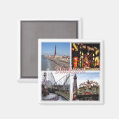 ENG100 BLACKPOOL、イギリス、ヨーロッパ、冷蔵庫 マグネット (正面/裏面)