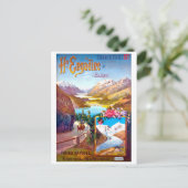 Engadin、スイス、風景と山道 ポストカード (スタンド正面)