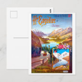 Engadin、スイス、風景と山道 ポストカード (正面/裏面)