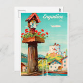 Engadine, City Spring, Switzerland ポストカード (正面/裏面)