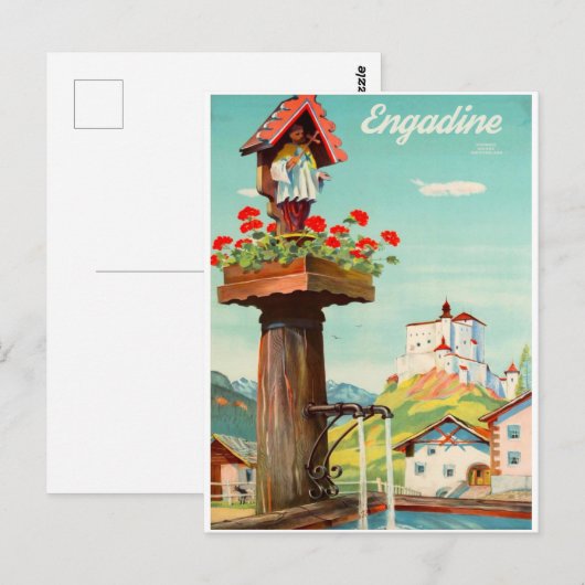 Engadine, City Spring, Switzerland ポストカード (正面/裏面)