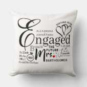 Engaged Collage Wedding Announcement クッション (正面)