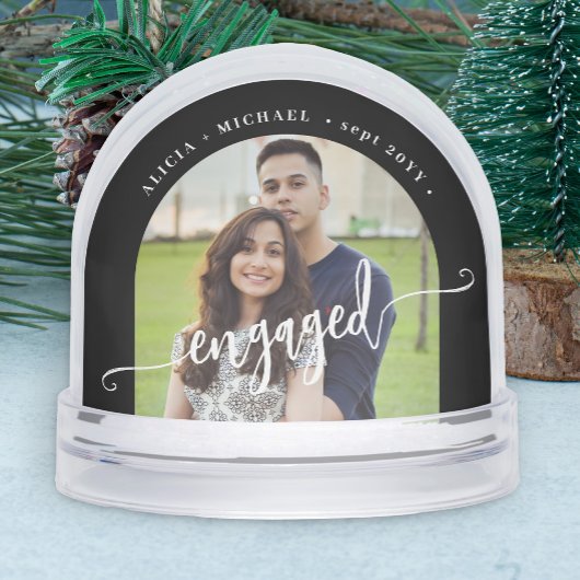 Engaged couple 2 photo script personalized