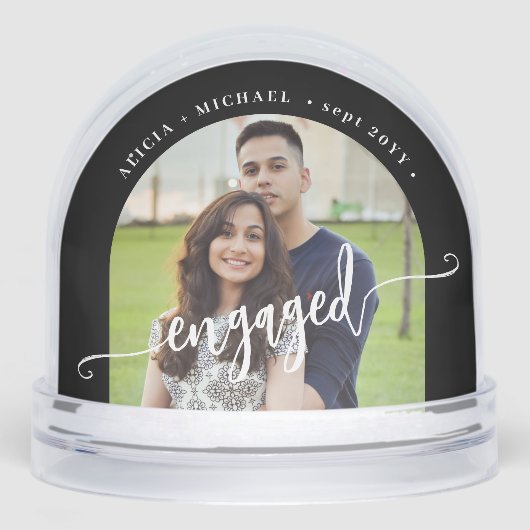 Engaged couple 2 photo script personalized (正面)