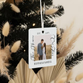 Engaged Couples Photo Two Hearts One Soul Keepsake メタルオーナメント