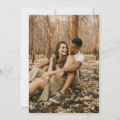Engaged elegant gold calligraphy engagement party 招待状 (裏面)