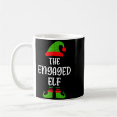 Engaged Elf Family Matching Christmas Engagement コーヒーマグカップ (左)