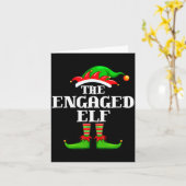 Engaged Elf Matching Family Group Christmas Party カード (黄色い花)