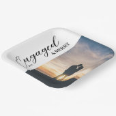 Engaged & Merry Couple Photo ペーパープレート (傾斜あり)