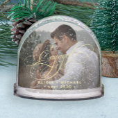 Engaged simple elegant script 2 photos keepsake