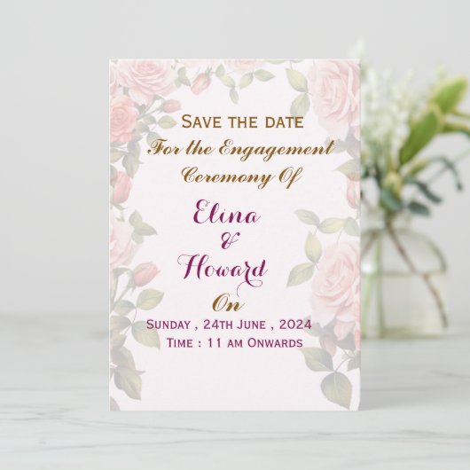 Engagement Ceremony Invitations  招待状 (スタンド正面)