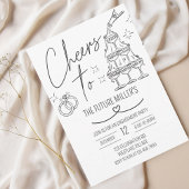 Engagement, Cheers, Modern, wedding 招待状