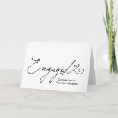 Engagement Congratulations Bride Groom Engaged  カード (正面)