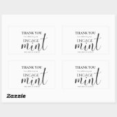 Engagement Engagemint Thank You Party 長方形シール (シート)