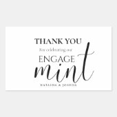 Engagement Engagemint Thank You Party 長方形シール (正面)