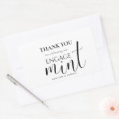 Engagement Engagemint Thank You Party 長方形シール (封筒)