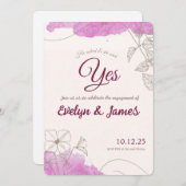 Engagement invitation 招待状 (正面/裏面)