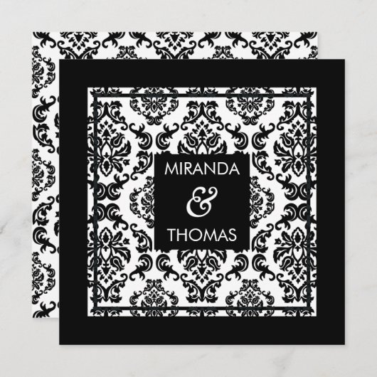 ENGAGEMENT INVITATIONS :: damask colors 10 招待状 (正面/裏面)