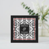 ENGAGEMENT INVITATIONS :: damask colors 11 招待状 (スタンド正面)