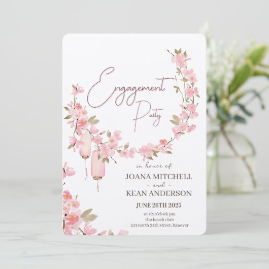 Engagement Party Celebration Invitation 招待状 (スタンド正面)