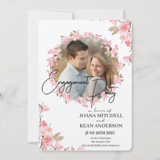 Engagement Party Celebration Invitation 招待状 (正面)