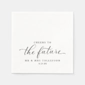 Engagement Party Cheers to the Future Wedding スタンダードカクテルナプキン (正面)