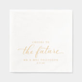 Engagement Party Cheers to the Future Wedding 箔ナプキン (正面)