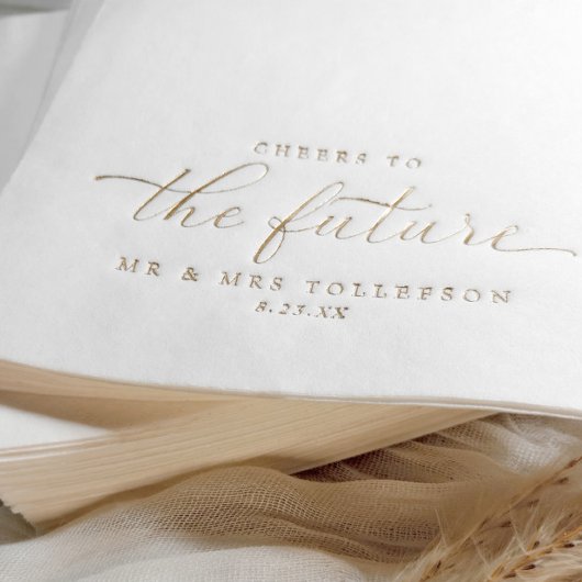 Engagement Party Cheers to the Future Wedding 箔ナプキン