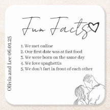 Engagement Party Fun facts Name Wedding 