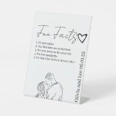 Engagement Party Fun facts Name Wedding  台座サイン (正面)