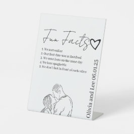 Engagement Party Fun facts Name Wedding  台座サイン