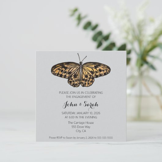 Engagement Party Invitation カード (スタンド正面)