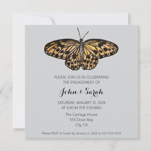 Engagement Party Invitation カード (正面)