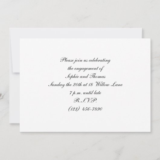 Engagement Party Invitation 招待状 (裏面)