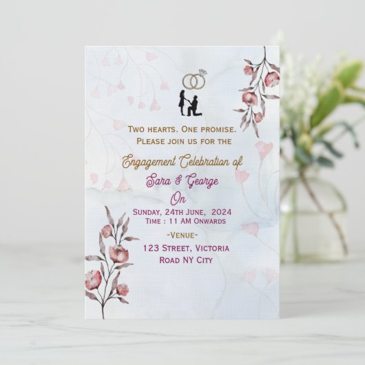 Engagement Party Invitations  招待状 (スタンド正面)