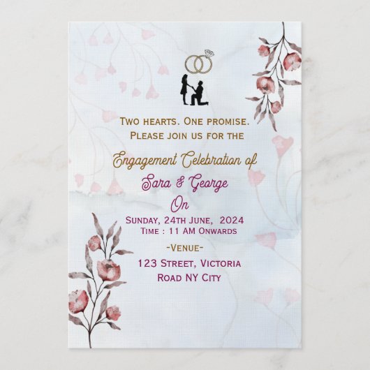 Engagement Party Invitations  招待状 (正面)