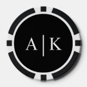 Engagement Party Monogram Photo Poker Chip ポーカーチップ (正面)