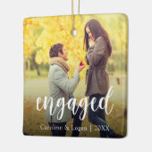 Engagement Photo | Engaged Holiday Keepsake セラミックオーナメント (左)