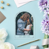 Engagement Photo Wedding Floral Arch Save The Date アクリル招待状 (インサイチュ (ウェディング))