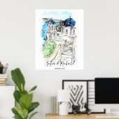 Engagement, proposal, anniversary couple gift post ポスター (ホームオフィス)