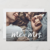 Engagement Save Date未来の氏及び夫人 招待状 (正面)