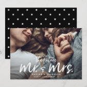 Engagement Save Date未来の氏及び夫人 招待状 (正面/裏面)